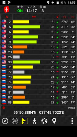 Навигация GPS и Глонасс в Vernee Active