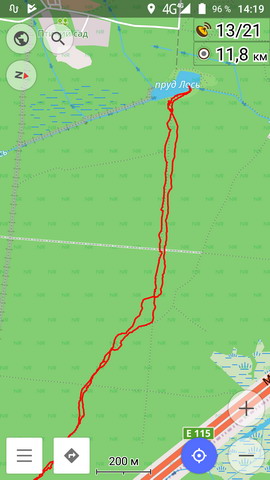 Навигация (GPS и ГЛОНАСС) в смартфоне Vernee Active, пробный трек