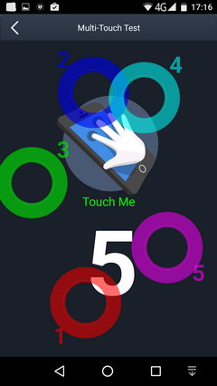 Тачскрин дисплея смартфона vernee apollo lite распознает 5 одновременных касаний