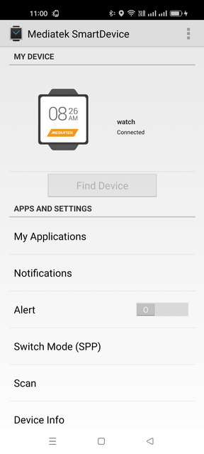 Приложение MediaTek SmartDevice v 1.76 для умных часов на базе чипов Mediatek