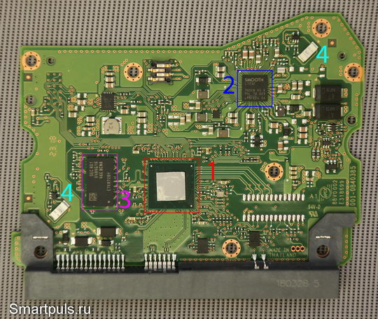 Плата электроники жесткого диска (HDD) Western Digital Ultrastar DC HC530 14 TB (WUH721414ALE6L4)