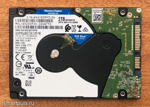 Обзор  жесткого диска Western Digital WD Blue Mobile 2 TB (WD20SPZX)