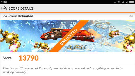 Тест 3DMark Ice Storm Unlimited в смартфоне xiaomi redmi note 3